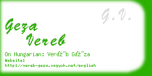 geza vereb business card